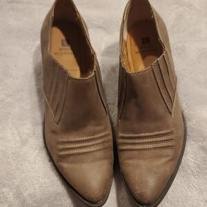 White Mountain Tan Booties with Slip-On Design